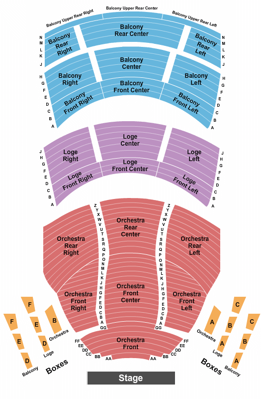 Procter & Gamble Hall Mamma Mia! Seating Chart
